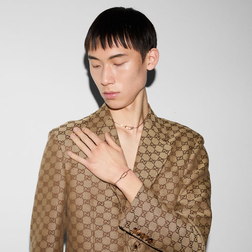 Link to love chain bracelet in pink gold and white gold YBA786693002